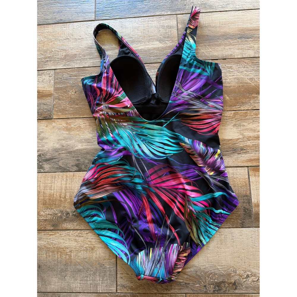 NWOT MIRADONNAMiradonna Women's Swimsuit by Miraclesuit Palm DesignSize 14 - Picture 4 of 8